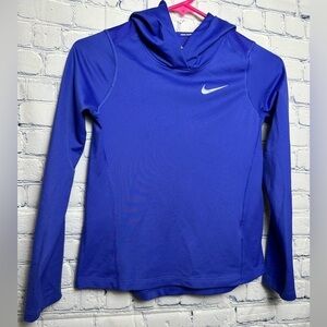NIKE dry fit pullover hoodie with hand warmers. Beautiful royal blue color